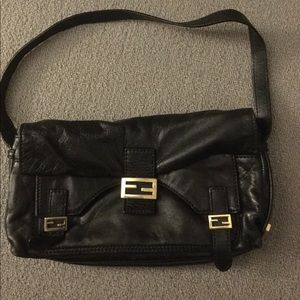 Fendi Leather Buckle Shoulder Bag